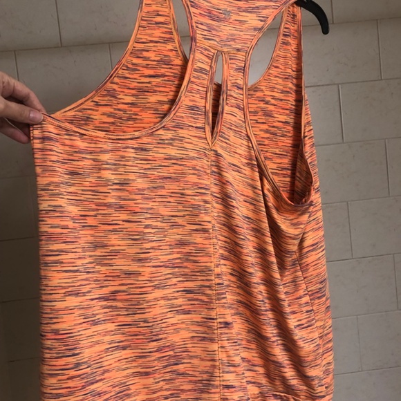 Tek Gear drytek XL racerback tank orange & blue stripe with keyhole back - Picture 3 of 3
